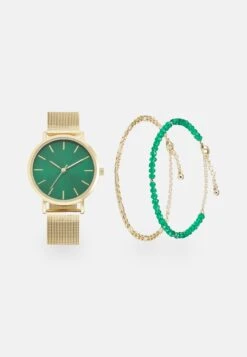 Even&Odd Set - Orologio - Gold-Coloured/Green