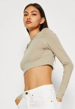 Even&Odd 2 PackMaglietta A Manica LungaBlack/Khaki Donna T-shirt E Top EV421D26S-Q11 -Fashion 0eca449a71334103a6eaa7e167bae232