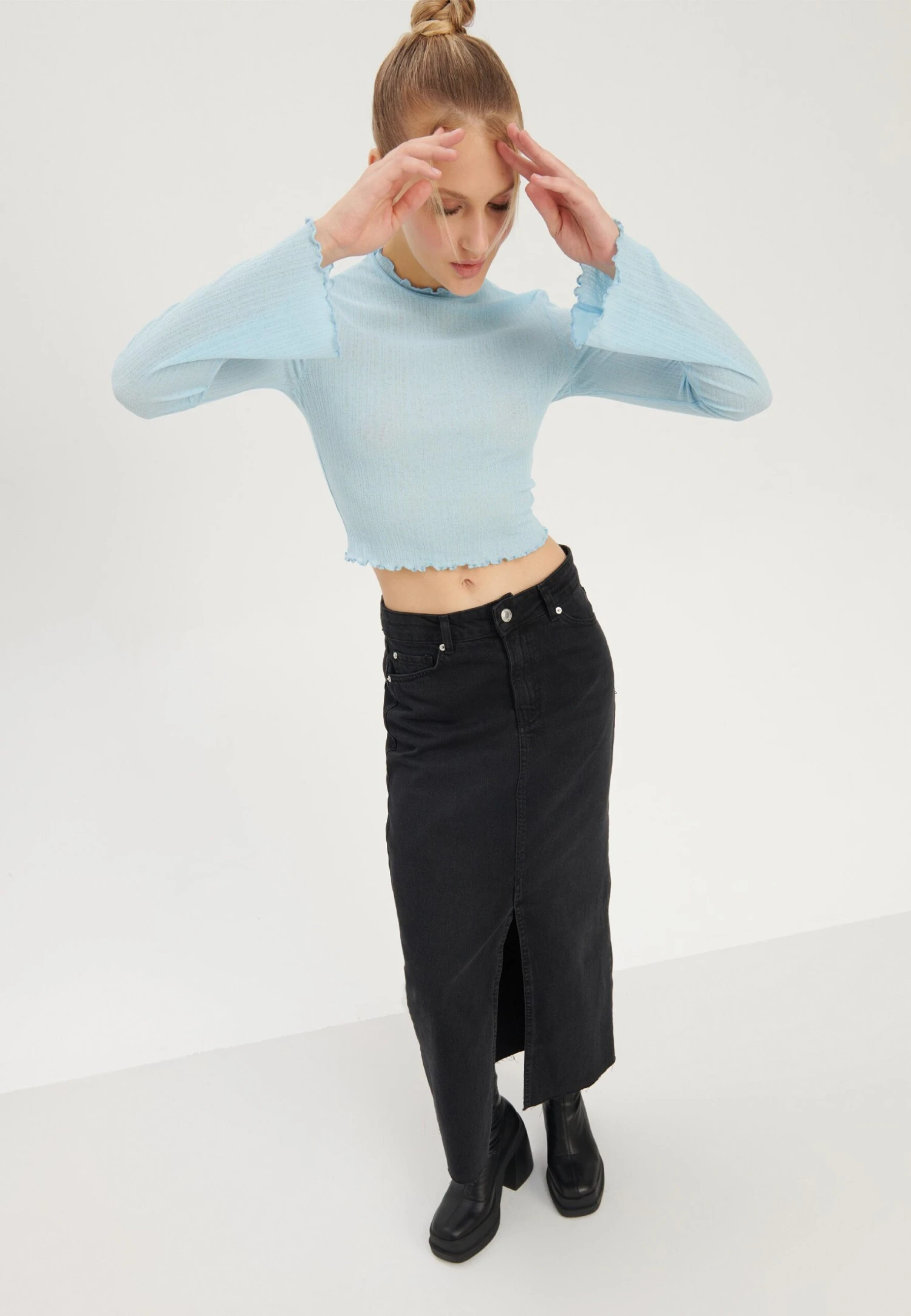 Even&Odd Maglietta A Manica LungaLight Blue Donna T-shirt E Top EV421D270-K11 1 Even&Odd Maglietta A Manica LungaLight Blue Donna T-shirt E Top EV421D270-K11