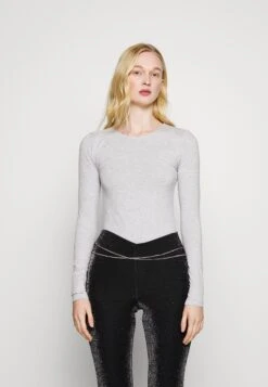 2 PackMaglietta A Manica LungaBlack/Mottled Light Grey Donna T-shirt E Top EVI21D026-Q11 -Fashion 13bc15f2514e4271acdaa3008acd0f50