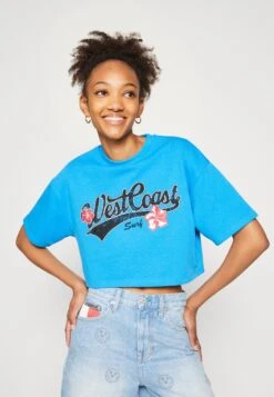 Even&Odd T-Shirt Con StampaBlue Donna T-shirt E Top EV421J0D3-K11 -Fashion 1919a4f61cb34759b1b046b4774dec51