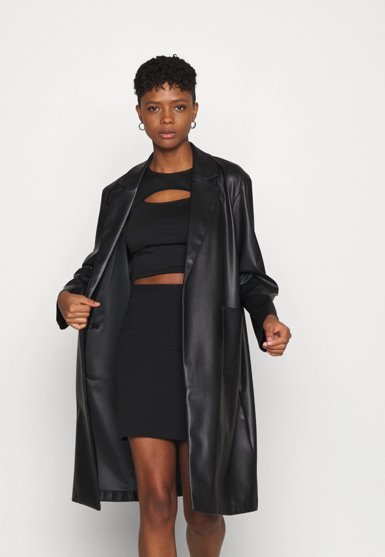 Even&Odd Basic Mini Ribbed Skirt - Gonna A Tubino - Black 4 Even&Odd Basic Mini Ribbed Skirt - Gonna A Tubino - Black - immagine 4