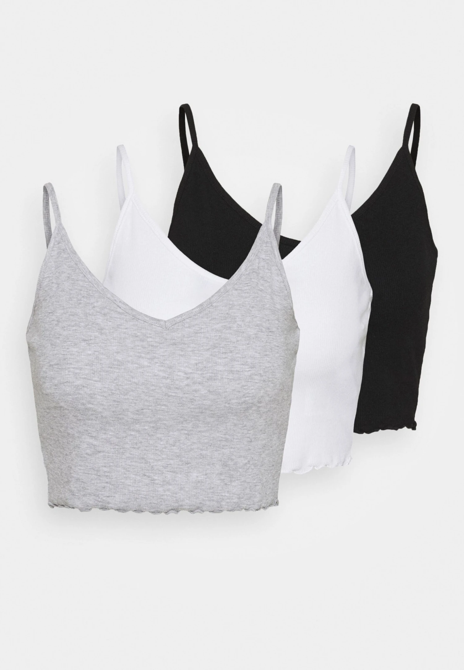 Even&Odd Strappy Lettuce Crop 3 PackTopBlack/White/Grey Donna T-shirt E Top EV421D1KZ-Q11 7 Even&Odd Strappy Lettuce Crop 3 PackTopBlack/White/Grey Donna T-shirt E Top EV421D1KZ-Q11 - immagine 7