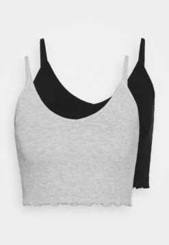 Even&Odd 2 PackTopBlack/Light Grey Donna T-shirt E Top EV421D1IP-Q11 -Fashion 278fc272a17f4309968cf145d3a73ff6