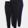 2Er PackSlim Fit JoggersPantaloni SportiviBlack/Blue Donna Pantaloni EVB21A00T-Q12