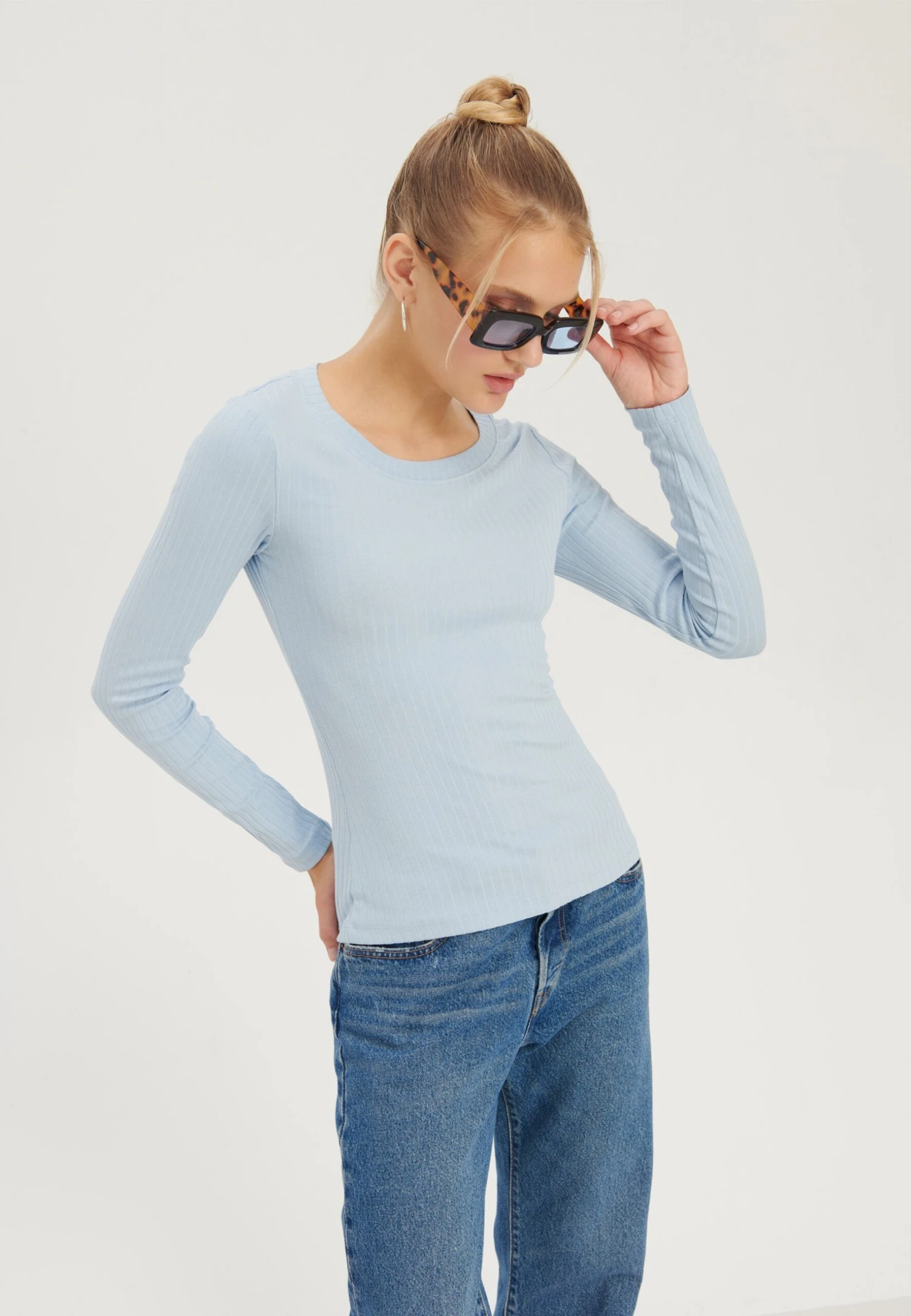 Even&Odd Maglietta A Manica LungaLight Blue Donna T-shirt E Top EV421D19U-K12 4 Even&Odd Maglietta A Manica LungaLight Blue Donna T-shirt E Top EV421D19U-K12 - immagine 4