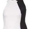 2 PackTopOff White/Black Donna T-shirt E Top EVF21D022-A11