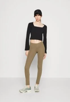 Even&Odd 2 PackLeggingsBlack/Dark Green Donna Pantaloni EV421A07V-Q17