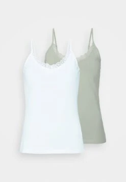 2 PackTopWhite/Green Donna T-shirt E Top EVI21D006-A12 -Fashion 394b01704ada4822941f96ac9d132540