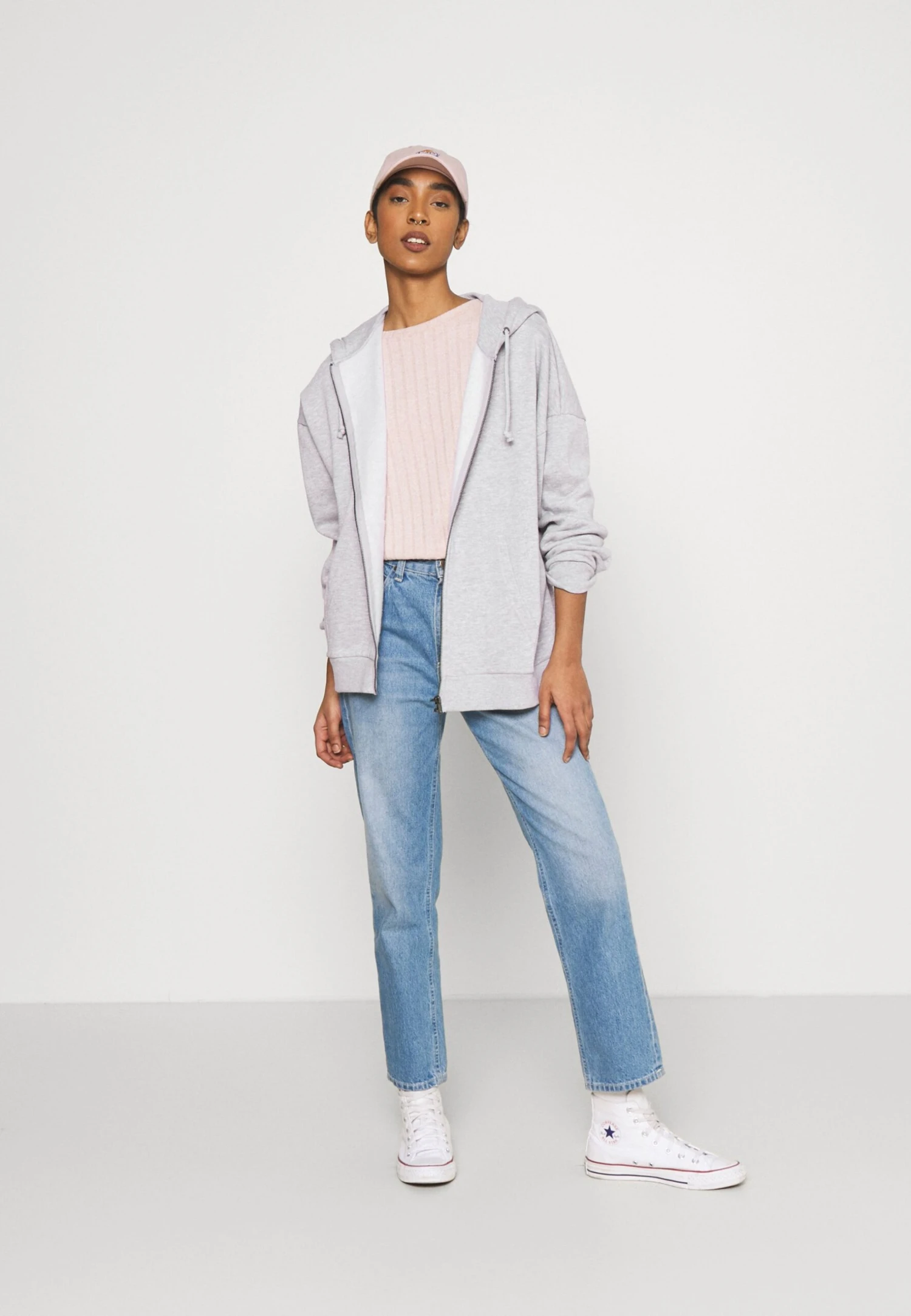 Even&Odd Felpa Con ZipMottled Light Grey Donna Felpe EV421J089-C11 2 Even&Odd Felpa Con ZipMottled Light Grey Donna Felpe EV421J089-C11 - immagine 2