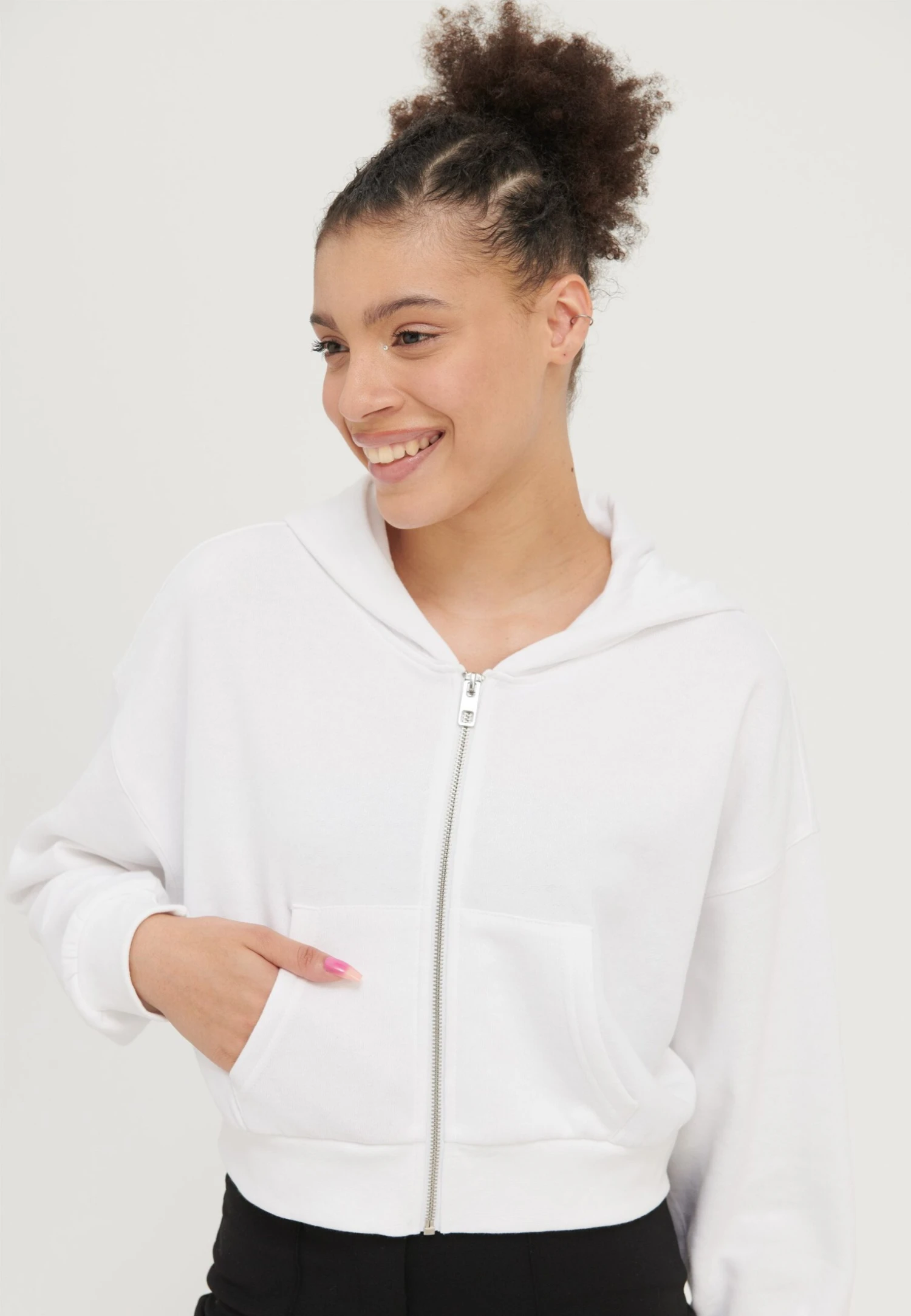 Even&Odd Felpa Con ZipWhite Donna Felpe EV421J0BE-A12 1 Even&Odd Felpa Con ZipWhite Donna Felpe EV421J0BE-A12