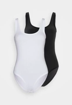 2 PackTopBlack/White Donna T-shirt E Top EVF21D04Y-Q11