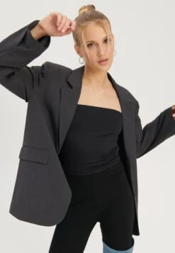 Even&Odd Oversize Kurzmantel - Giacca Leggera - Mottled Grey -Fashion 51ed5cc2e7fd4dfdabe0efb5b89d3d10