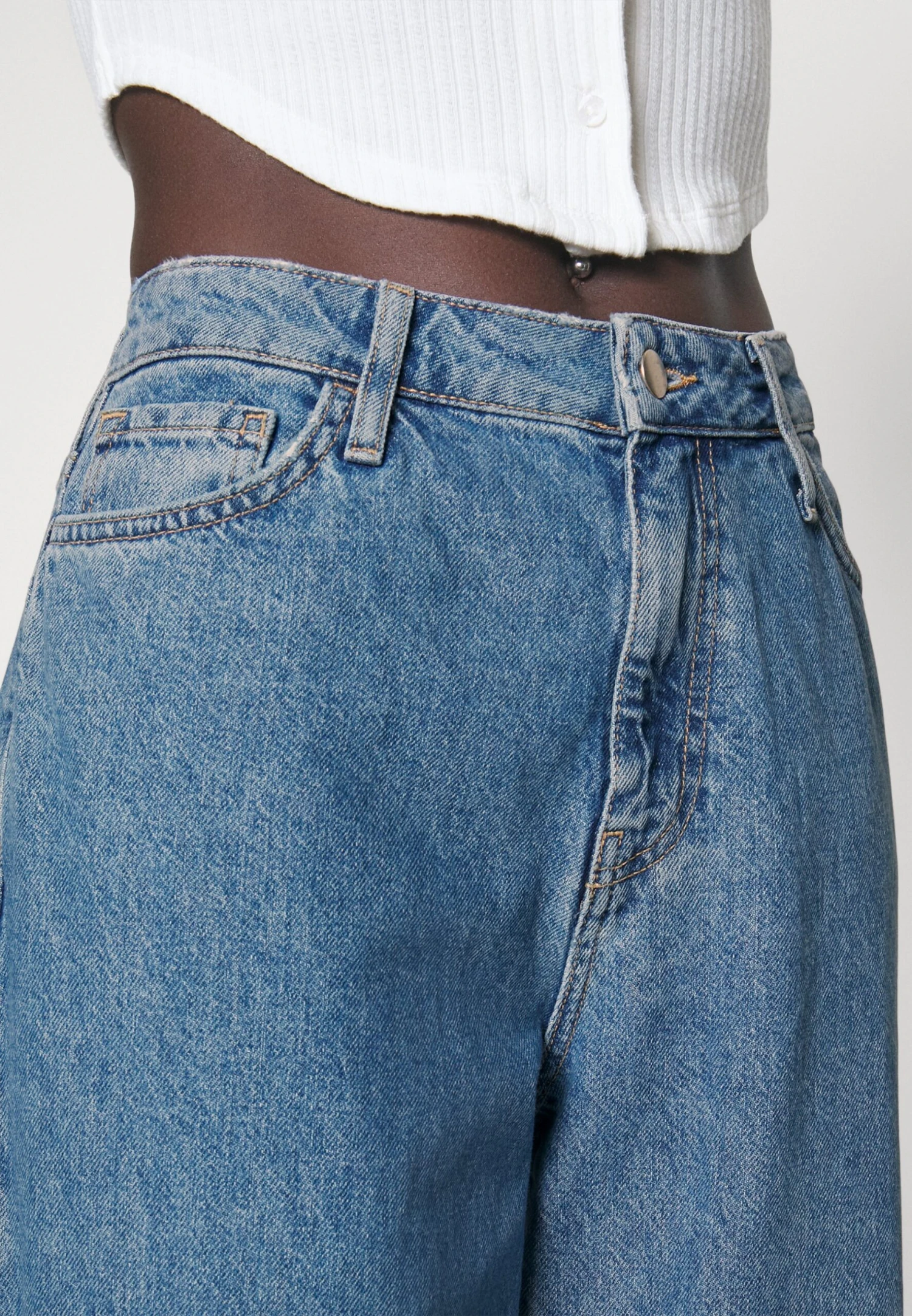 Jeans BaggyLight Blue Denim Donna Jeans EVI21N008-K11 5 Jeans BaggyLight Blue Denim Donna Jeans EVI21N008-K11 - immagine 5