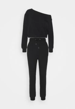 Even&Odd Off Shoulder&Jogger SetFelpaBlack Donna Felpe EV421A09E-Q11