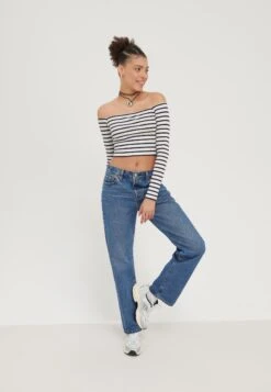 Even&Odd 2 PackMaglietta A Manica LungaDark Blue/White/Black Donna T-shirt E Top EV421D24Y-K11