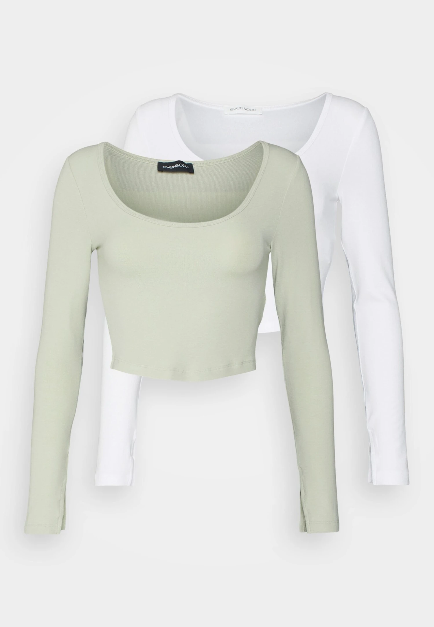 2 PackMaglietta A Manica Lunga001White_601Light Green Donna T-shirt E Top EVF21D04X-A11 6 2 PackMaglietta A Manica Lunga001White_601Light Green Donna T-shirt E Top EVF21D04X-A11 - immagine 6