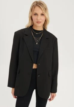 Even&Odd Oversize KurzmantelGiacca LeggeraBlack Donna Giacche E Blazer EV421U03H-Q11 -Fashion 5c62d1da72374923a420cd687d0a514a