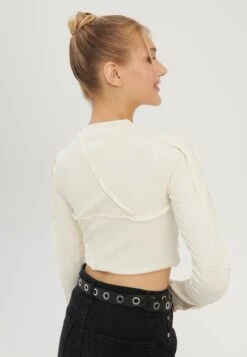 Even&Odd Maglietta A Manica LungaOff-White Donna T-shirt E Top EV421D24O-A11 -Fashion 5ff8e9b70e3347c7bf8fa4b451d8fafa