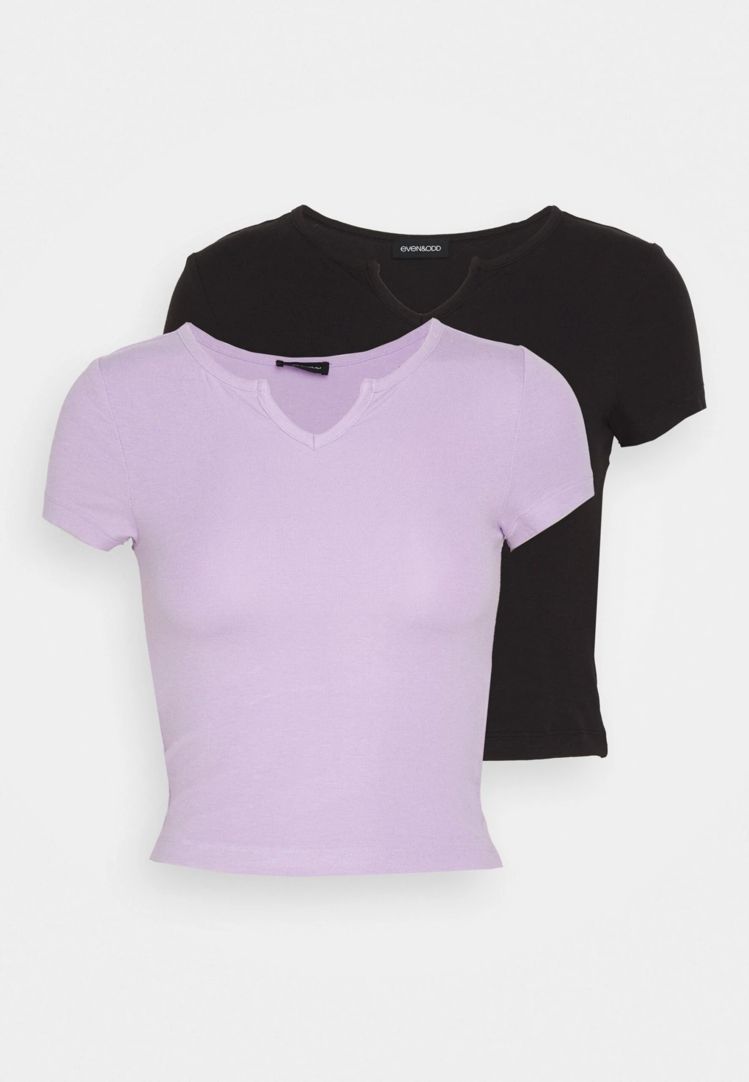 Even&Odd 2 PackT-Shirt BasicBlack/Purple Donna T-shirt E Top EV421D24U-Q11 7 Even&Odd 2 PackT-Shirt BasicBlack/Purple Donna T-shirt E Top EV421D24U-Q11 - immagine 7