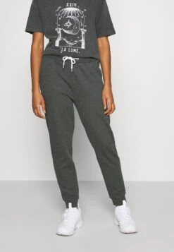 Even&Odd Regular Fit Jogger With ContrastPantaloni SportiviMottled Dark Grey Donna Pantaloni EV421A08P-C11