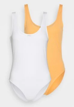 Even&Odd 2 PackTopWhite/Orange Donna T-shirt E Top EV421D24W-A11 -Fashion 710b5ee6c01b4b30b9a76e9b102c9294