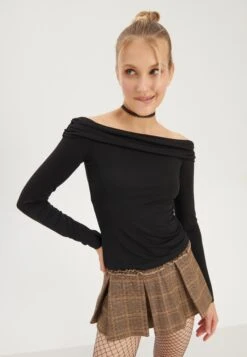 Even&Odd Maglietta A Manica LungaBlack Donna T-shirt E Top EV421D268-Q11