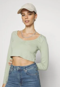 2 PackMaglietta A Manica LungaMottled Grey/Green Donna T-shirt E Top EVF21D027-C11