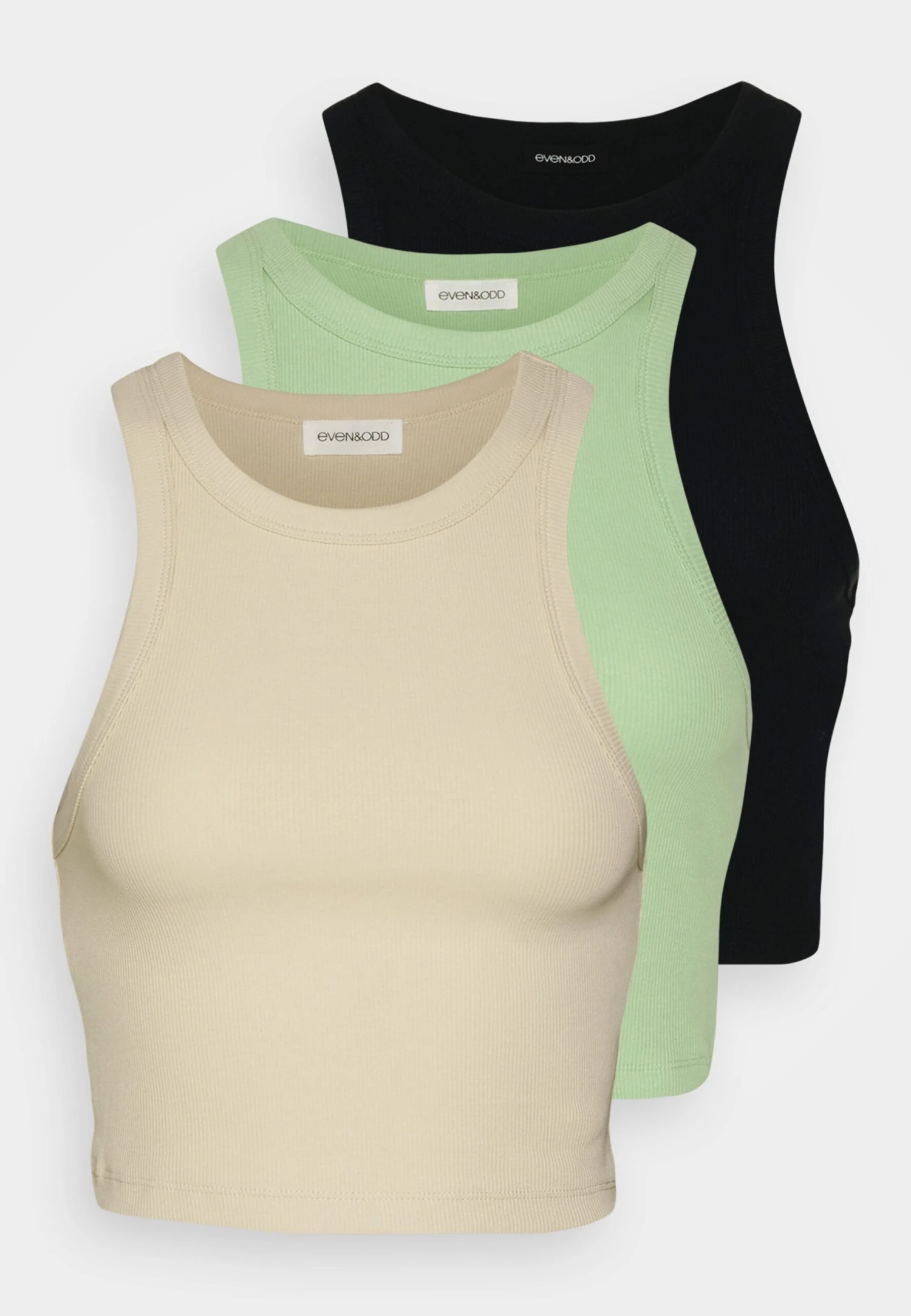 Even&Odd 3 Pack - Top - Beige/Black/Green 6 Even&Odd 3 Pack - Top - Beige/Black/Green - immagine 6