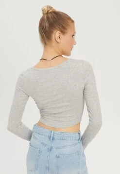 Even&Odd 2 PackMaglietta A Manica LungaBlack/Mottled Grey Donna T-shirt E Top EV421D26A-Q11 -Fashion 7bd557015c2a4bb5aebfa35d8e314d3c