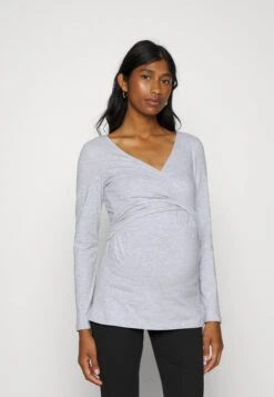 2 Pack NursingMaglietta A Manica LungaBlack White/Mottled Light Grey Donna T-shirt E Top EVO29G00M-Q12 -Fashion 7be95baa7a5f417dba05c62d78b15847