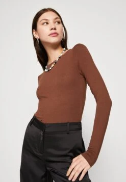 Even&Odd 2 PackMaglietta A Manica LungaBrown/Mottled Light Grey Donna T-shirt E Top EV421D19Z-O11 -Fashion 8c1c66d4fa9a42e3b27acf8565f7f545