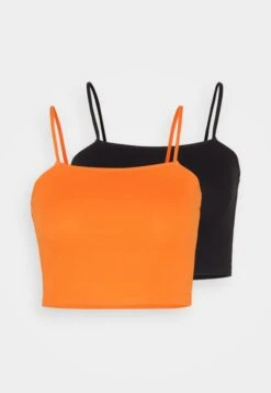 Even&Odd 2 Pack - Top - Black/Orange -Fashion 90407c9bc79441e682490d1fb4c4c334