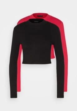 Even&Odd 2 PackMaglietta A Manica LungaBlack/Pink Donna T-shirt E Top EV421D1A1-Q12 -Fashion 97c315109b734366a74b454aedf84ab9