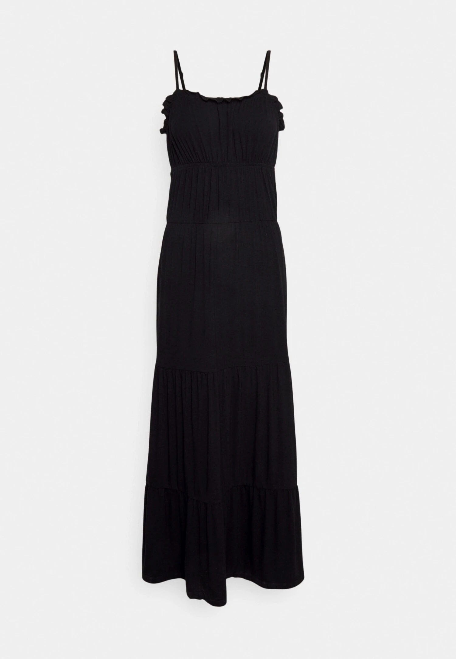 Even&Odd Maxi Dress Tiered Skirt- Vestito Lungo - Black 5 Even&Odd Maxi Dress Tiered Skirt- Vestito Lungo - Black - immagine 5