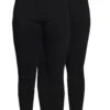 2 PackLeggingsBlack Donna Pantaloni EVB21A00N-Q11