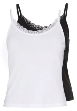 2 PackTopWhite/Black Donna T-shirt E Top EVF21D01Y-A11