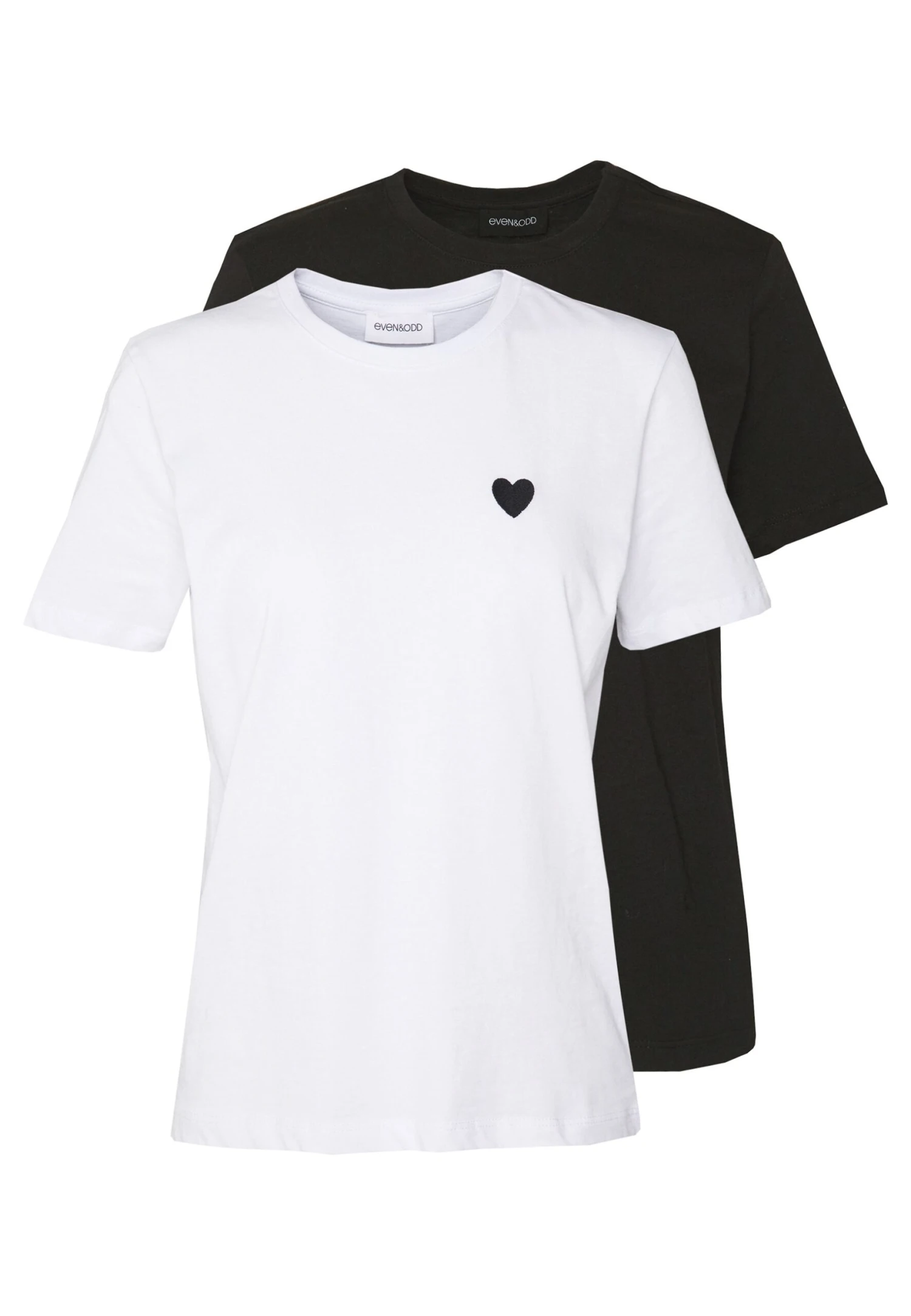 Even&Odd 2PackT-Shirt BasicWhite/Black Donna T-shirt E Top EV421D1F6-A11 1 Even&Odd 2PackT-Shirt BasicWhite/Black Donna T-shirt E Top EV421D1F6-A11