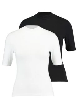 Even&Odd 2 PackT-Shirt BasicT-Shirt BasicWhite/Black Donna T-shirt E Top EV421D19S-A11 -Fashion ca338675ce46494898025e6d1b3984fe