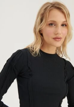 Even&Odd Maglietta A Manica LungaBlack Donna T-shirt E Top EV421D24O-Q11 -Fashion d4a0562bc83742ddaddb294b29abd293