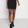 Even&Odd Basic Mini Ribbed Skirt - Gonna A Tubino - Black