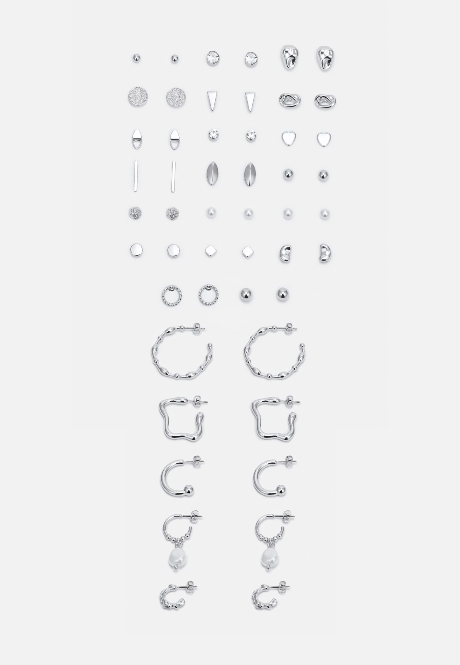 Even&Odd 25 Pack - Orecchini - Silver-Coloured 2 Even&Odd 25 Pack - Orecchini - Silver-Coloured - immagine 2