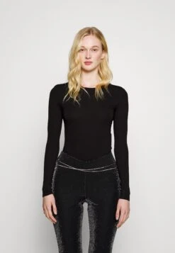 2 PackMaglietta A Manica LungaBlack/Mottled Light Grey Donna T-shirt E Top EVI21D026-Q11 -Fashion ef0c89513f964d44a3a42c197526a59c