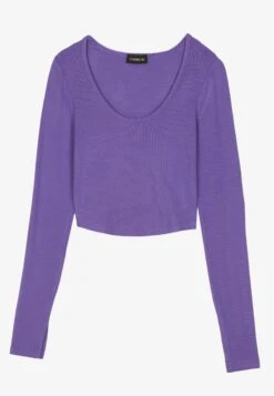 Even&Odd 2 PackMaglietta A Manica LungaOff-White/Purple Donna T-shirt E Top EV421D26A-A11 -Fashion f8c29e0697064522a2e2fc4716ab39d8