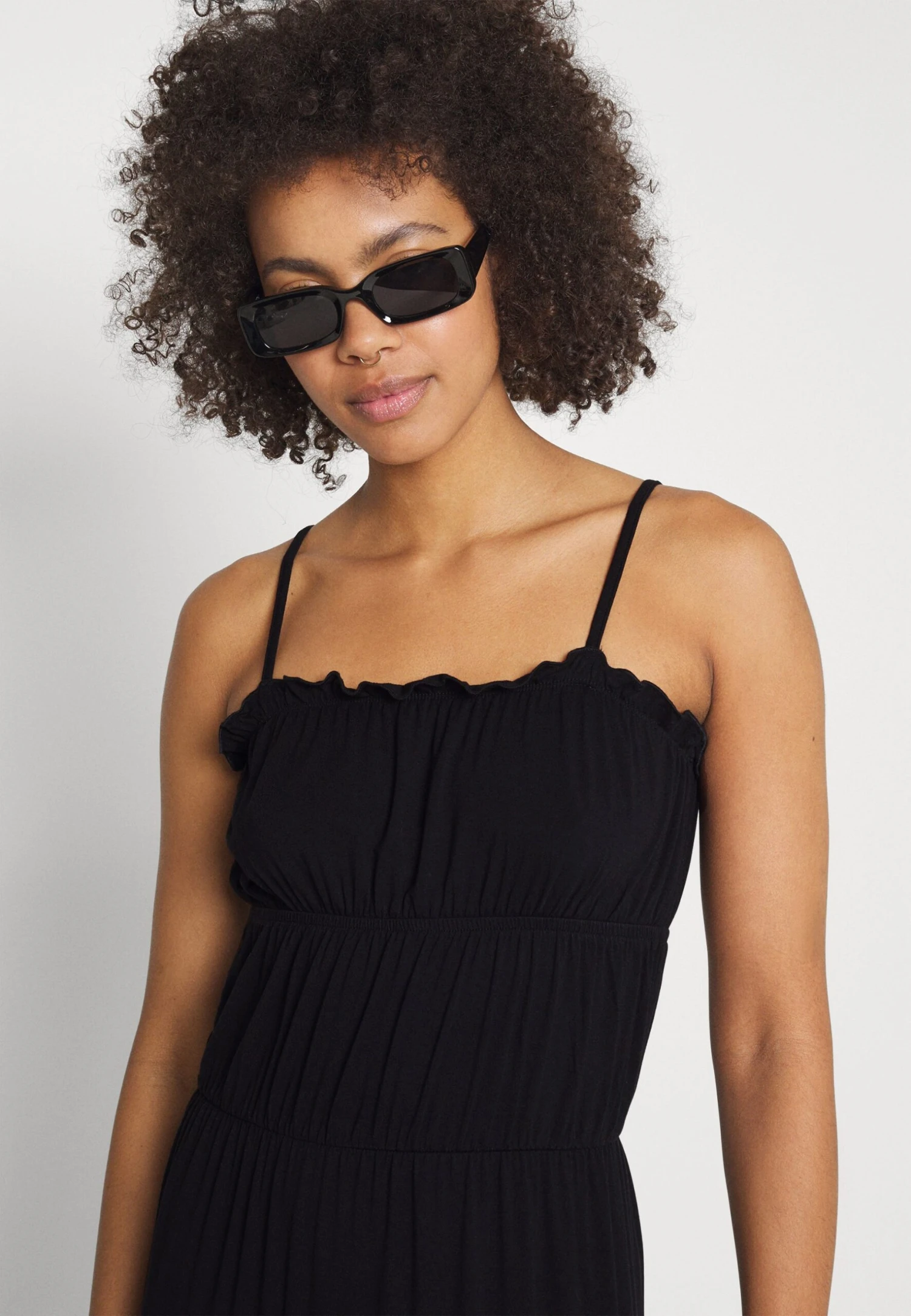 Even&Odd Maxi Dress Tiered Skirt- Vestito Lungo - Black 4 Even&Odd Maxi Dress Tiered Skirt- Vestito Lungo - Black - immagine 4