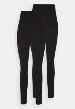 Even&Odd High Waisted Leggings 2 Pack- Leggings - Black